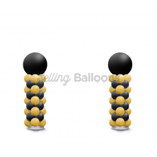 Set van 2 Ballon pilaren met topballon luxe